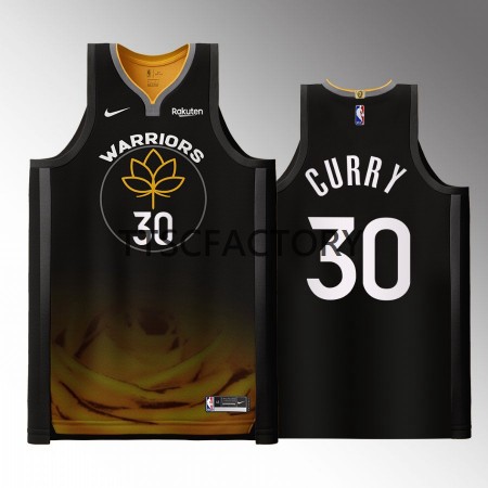Maillot Basket Golden State Warriors Stephen Curry 30 Nike 2022-23 City Edition Noir Swingman - Homme